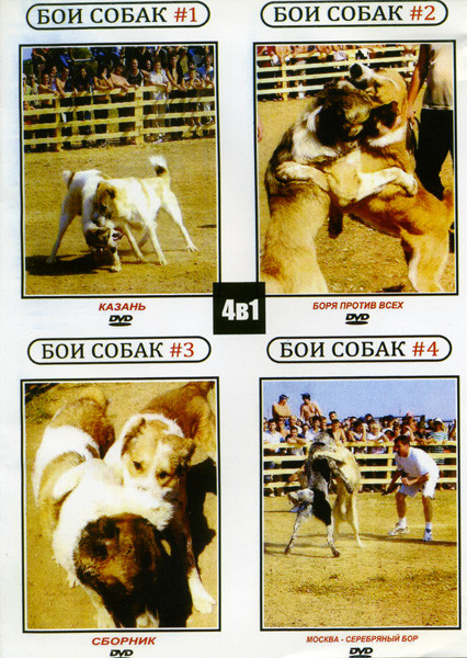 Бои собак 4 в 1 на DVD