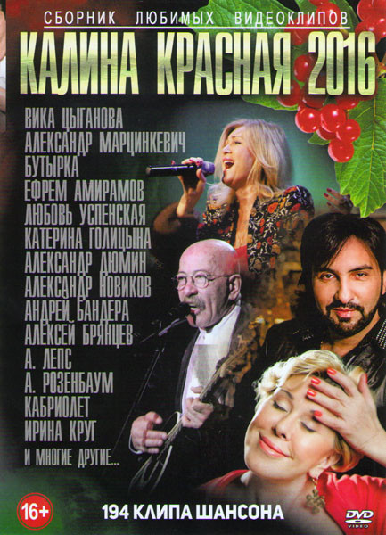 Калина красная 2016 194 клипа на DVD Калина красная 2016 194 клипа на DVD