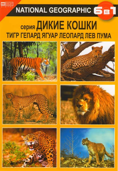 Дикие кошки (Тигр / Гепард / Ягуар / Леопард / Лев / Пума) на DVD