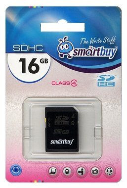 Карта памяти SD 16GB Smartbuy  HC Kласс 4