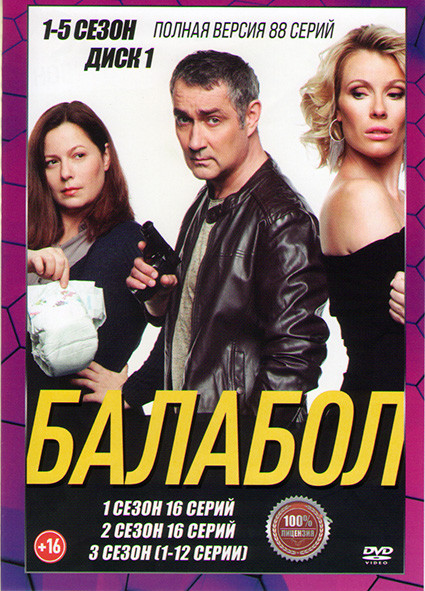 Балабол (Одинокий волк Саня ) 5 Сезонов (88 серий) (2DVD) на DVD