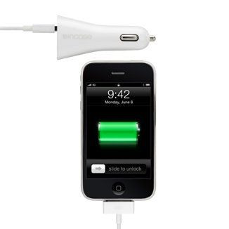 Автомобильное зарядное устройство Incase Car Charger для iPod, iPhone и iPad (белый)