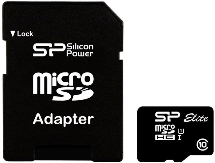 Карта памяти micro SD 64GB  Silicon Power HC 10кл Elite с адаптером