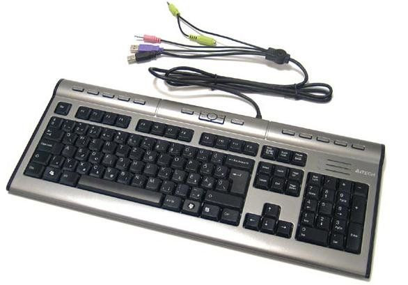 Клавиатура A4 KL-7MUU слим17 дополнительных клавиш USB