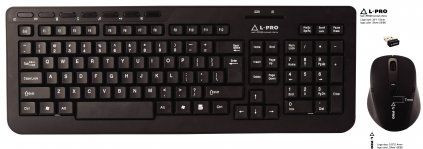 Комплект Клавиатура+мышь L-PRO 21318/1251 радио USB black Мультимедиа