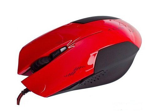 XMS001RE Мышь Team Scorpion X-Luca красная, игровая, 600-2400DPI, 5кн