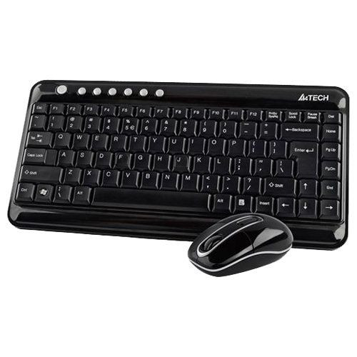 Комплект клавиатура+мышь A4 TECH 7600N  радио V-Track USB black