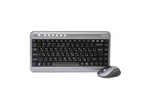 Комплект клавиатура+мышь A4 TECH GLS-5630 радио оптикаUSB silver-black
