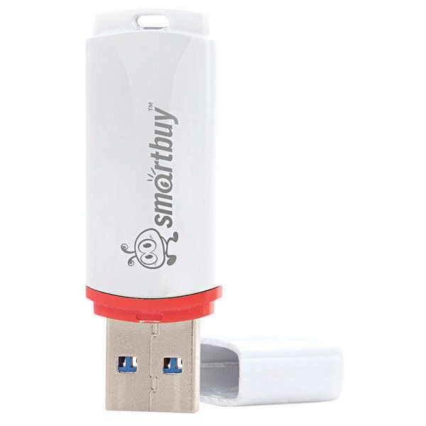 Флеш-накопитель USB 2.0 8GB Smartbuy Crown White