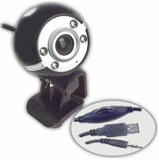 Вебкамера QbiQ PCM025, Magnetic 1,3МП ,микрофон,подсветка  USB