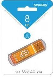 Флеш-накопитель USB 2.0 8GB Smartbuy Glossy series Orange