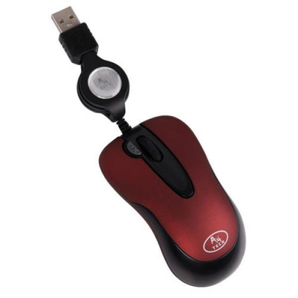 Мышь А4Tech  Х5-60MD-3 USB оптическая,красная с рулеткой для шнура